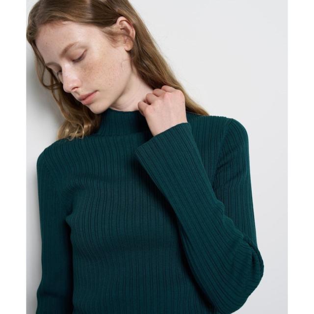 ランバン オン ブルー（LANVIN en Bleu）/ランダムリブハイネックニット_10