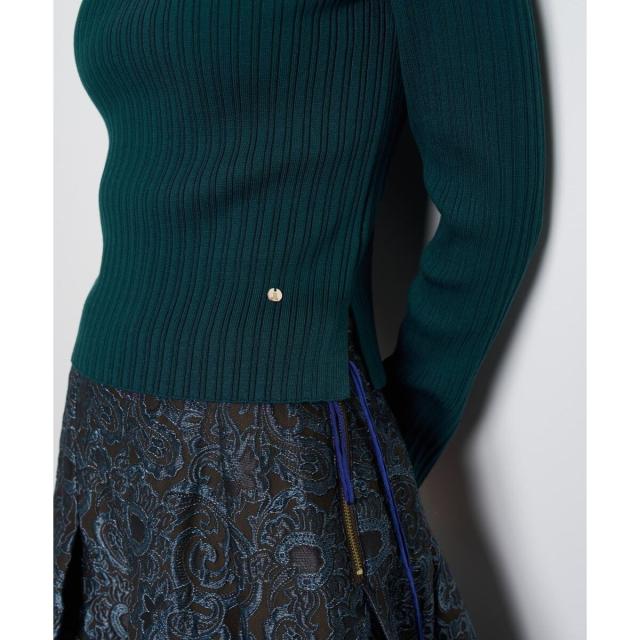 ランバン オン ブルー（LANVIN en Bleu）/ランダムリブハイネックニット_11