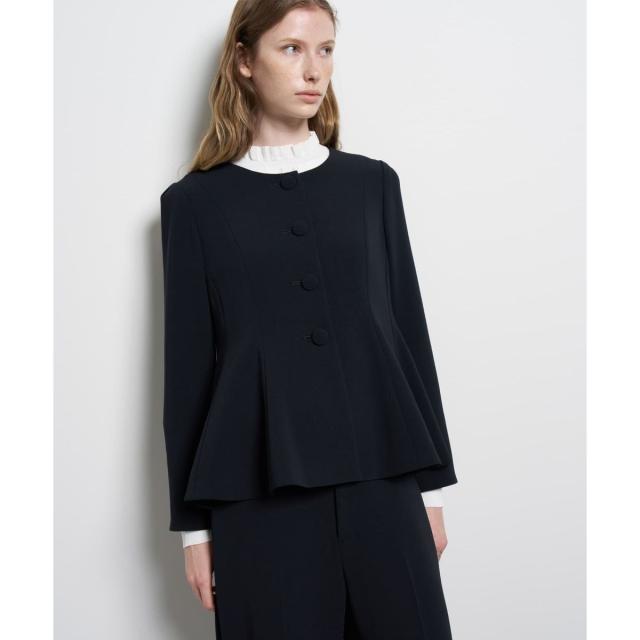 ランバン オン ブルー（LANVIN en Bleu）/トリアセテートペプラムジャケット