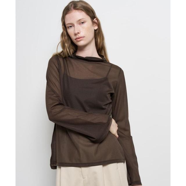 ランバン オン ブルー（LANVIN en Bleu）/シアートリコットフレアスリーブカットソー