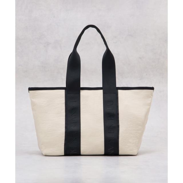 【NEW】ランバン オン ブルー（LANVIN en Bleu）/ロゴテープワイドトートバッグ