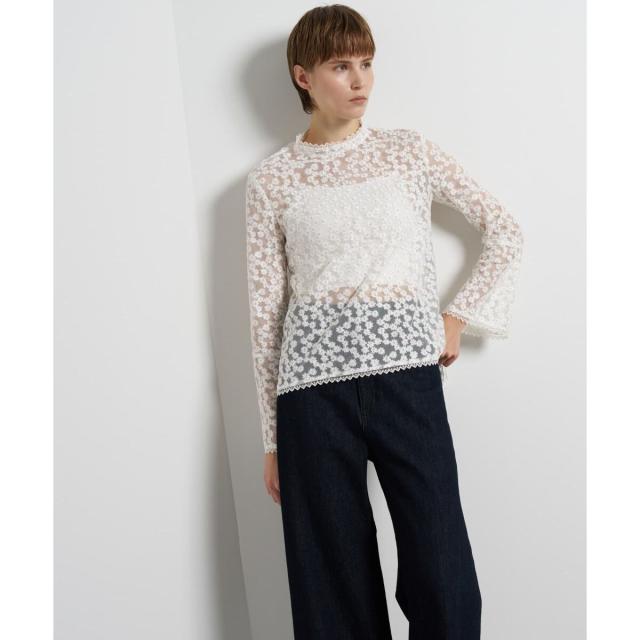 ランバン オン ブルー（LANVIN en Bleu）/フラワーチュールブラウス_5
