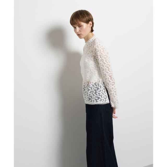 ランバン オン ブルー（LANVIN en Bleu）/フラワーチュールブラウス_6