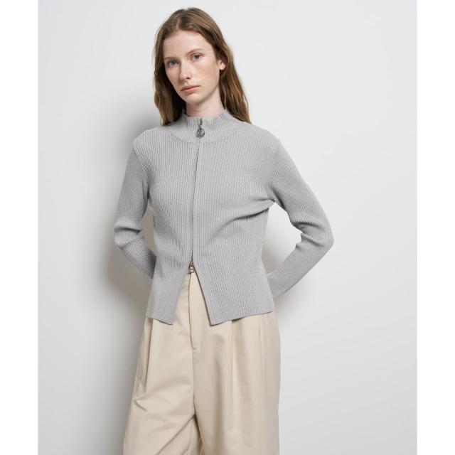 ランバン オン ブルー（LANVIN en Bleu）/ラメジップアップリブニット_6