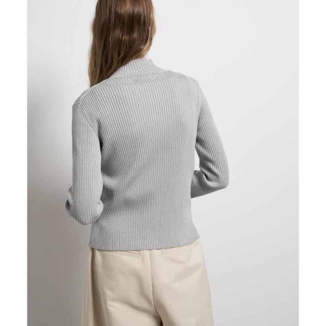 ランバン オン ブルー（LANVIN en Bleu）/ラメジップアップリブニット_8