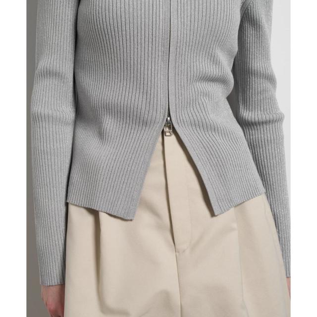 ランバン オン ブルー（LANVIN en Bleu）/ラメジップアップリブニット_10