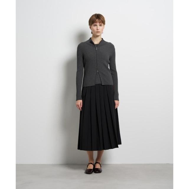 ランバン オン ブルー（LANVIN en Bleu）/ラメジップアップリブニット_11