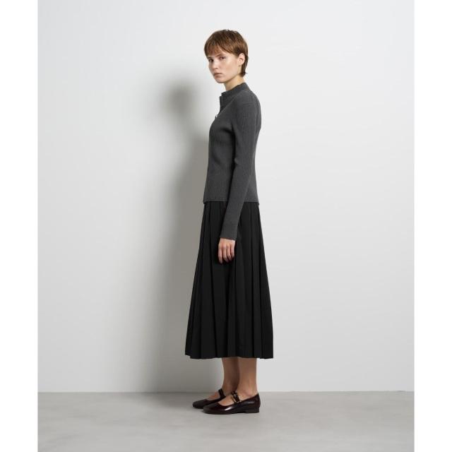 ランバン オン ブルー（LANVIN en Bleu）/ラメジップアップリブニット_12