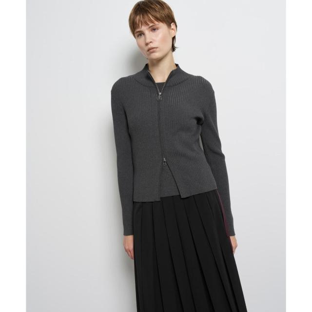 ランバン オン ブルー（LANVIN en Bleu）/ラメジップアップリブニット_14