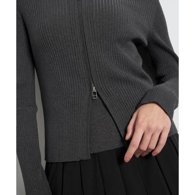 ランバン オン ブルー（LANVIN en Bleu）/ラメジップアップリブニット_18