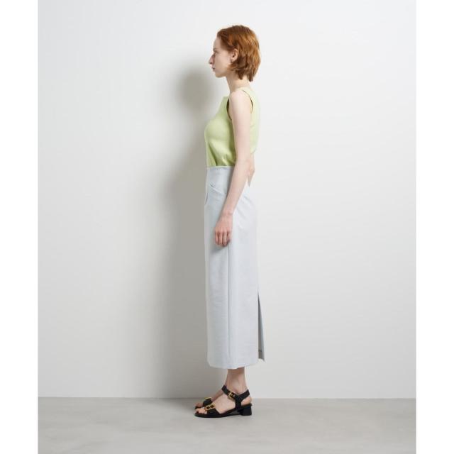 ランバン オン ブルー（LANVIN en Bleu）/ストレッチポンチタイトスカート_4
