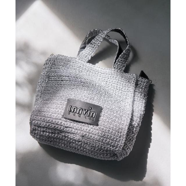 ランバン オン 青味（LANVIN en Bleu）/金属的編み込みトートバッグ