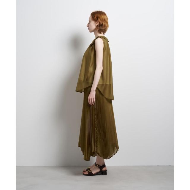 【NEW】ランバン オン ブルー（LANVIN en Bleu）/オーガンジーネックリボンブラウス