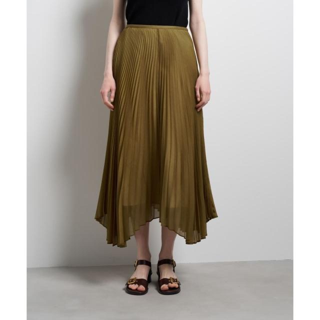 ランバン オン ブルー（LANVIN en Bleu）/オーガンジーカーブヘムプリーツスカート