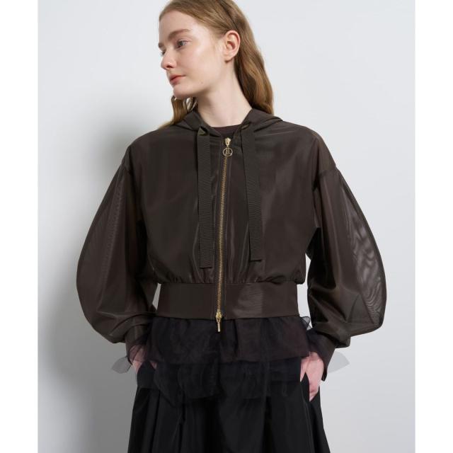 ランバン オン ブルー（LANVIN en Bleu）/サテンラッセルフーディー