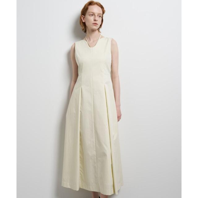 ランバン オン ブルー（LANVIN en Bleu）/撥水タフタノースリーブワンピース