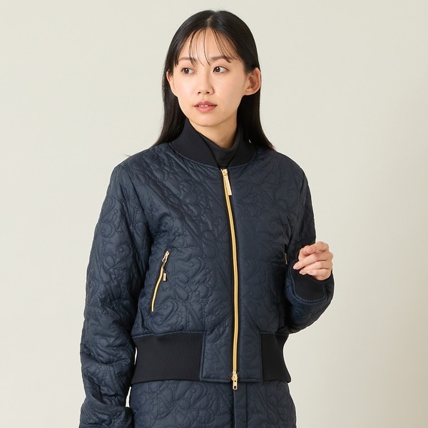 エヌエス23・パー・ニッサゴルフ　（NS23 par Nissa Golf）/【レディース】ロゴキルティング中綿ブルゾン