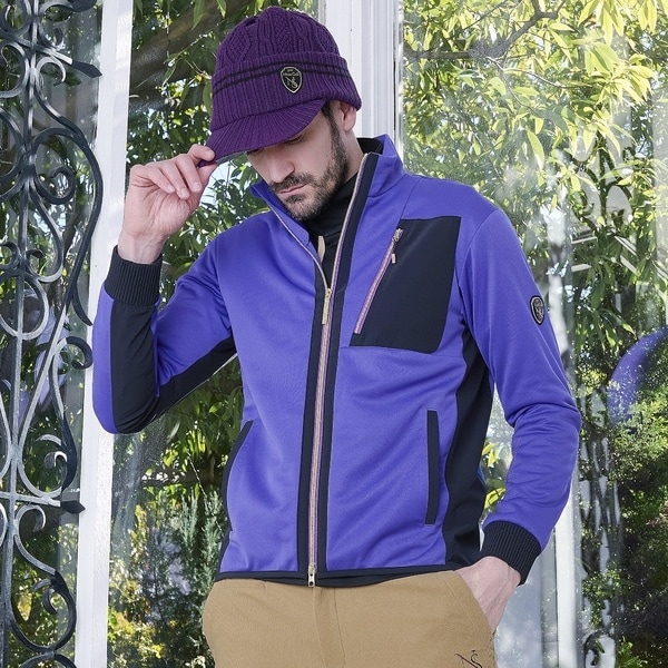 エヌエス23・パー・ニッサゴルフ　（NS23 par Nissa Golf）/【メンズ】WarmdArt裏フリース×ナイロン布帛ジップアップスウェット