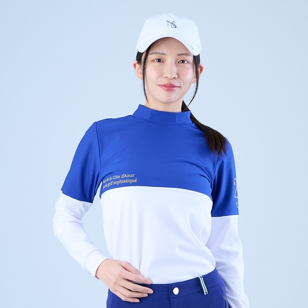 エヌエス23・パー・ニッサゴルフ　（NS23 par Nissa Golf）/【レディース】切り替えモックネック