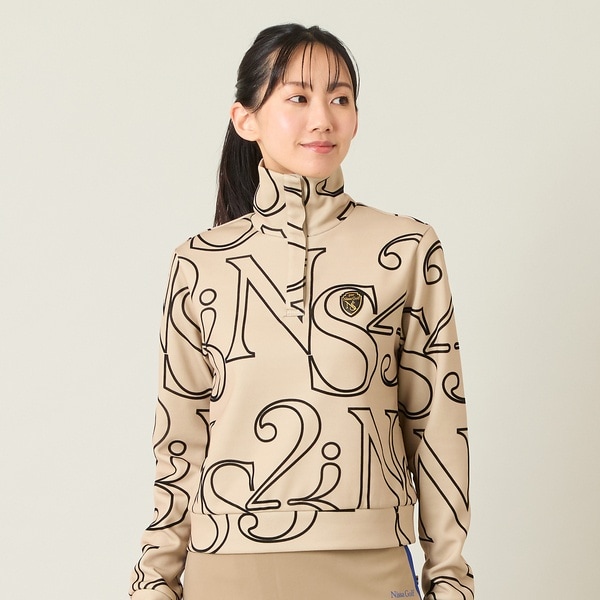 エヌエス23・パー・ニッサゴルフ　（NS23 par Nissa Golf）/【レディース】フロッキープリントハイネックカットソー