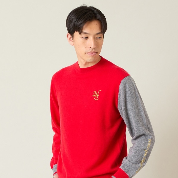 エヌエス23・パー・ニッサゴルフ　（NS23 par Nissa Golf）/【メンズ】多色展開カシミヤニットセーター