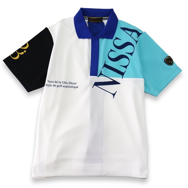エヌエス23・パー・ニッサゴルフ　（NS23 par Nissa Golf）/【メンズ】ハニカムプリントポロシャツ_1