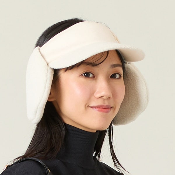 エヌエス23・パー・ニッサゴルフ　（NS23 par Nissa Golf）/【取り外し可能】イヤーマフ付きボアフリースバイザー