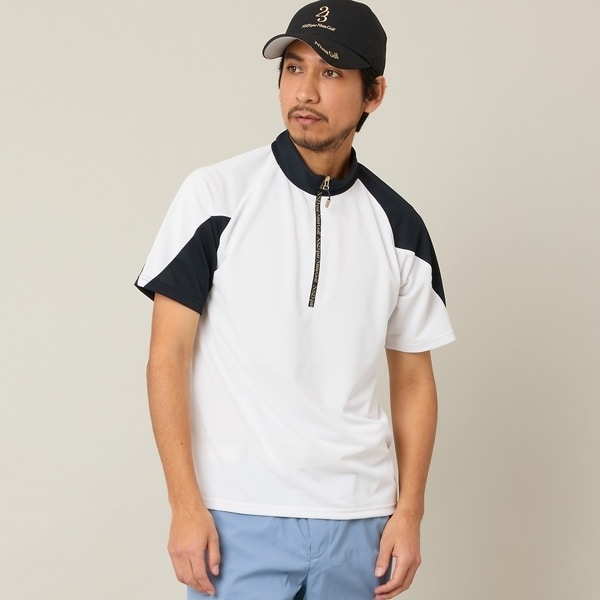 エヌエス23・パー・ニッサゴルフ　（NS23 par Nissa Golf）/【Men’s】【吸湿速乾／UVカット】アシンメトリーモックネック