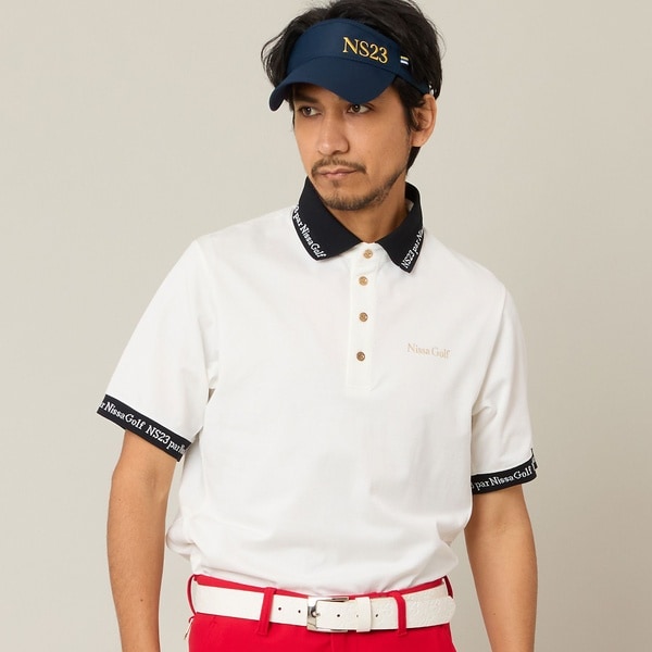 【NEW】エヌエス23・パー・ニッサゴルフ　（NS23 par Nissa Golf）/【Men’s】ロゴ襟アクティブポロシャツ