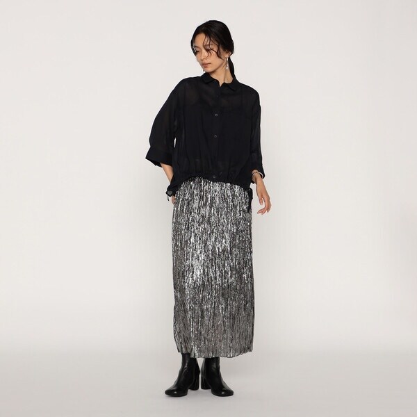 メゾンプラチナ（Maison Platinum）/ラミーちりめん シャツ