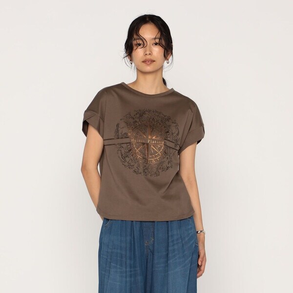 メゾンプラチナ（Maison Platinum）/コットンハイゲージポンチ ロゴプルオーバー