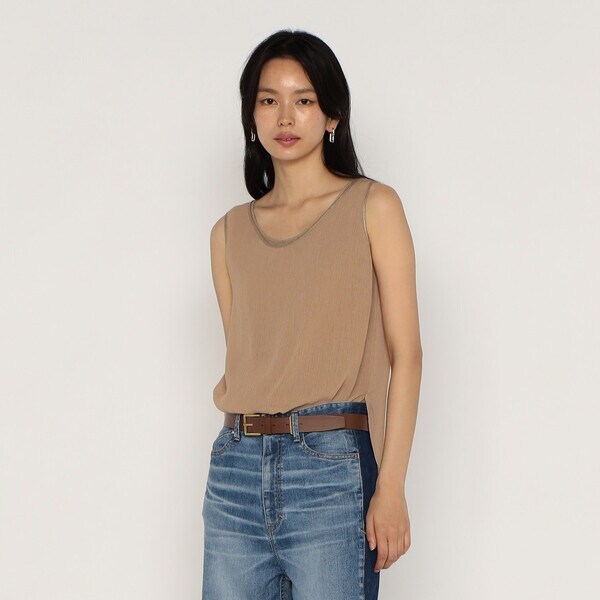 メゾンプラチナ（Maison Platinum）/シアーシフォン楊柳 タンクトップ NEW】メゾンプラチナ（Maison Platinum）/シアーシフォン楊柳 タンクトップ