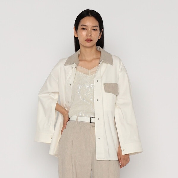 メゾンプラチナ（Maison Platinum）/中空ストレッチデニム カバーオールジャケット