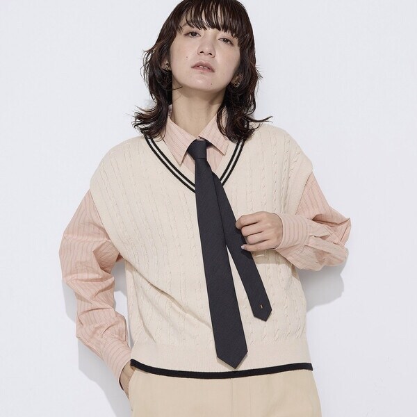 コムサワードローブ（COMME CA Wardrobe）/ケーブル編 ニットベスト_8