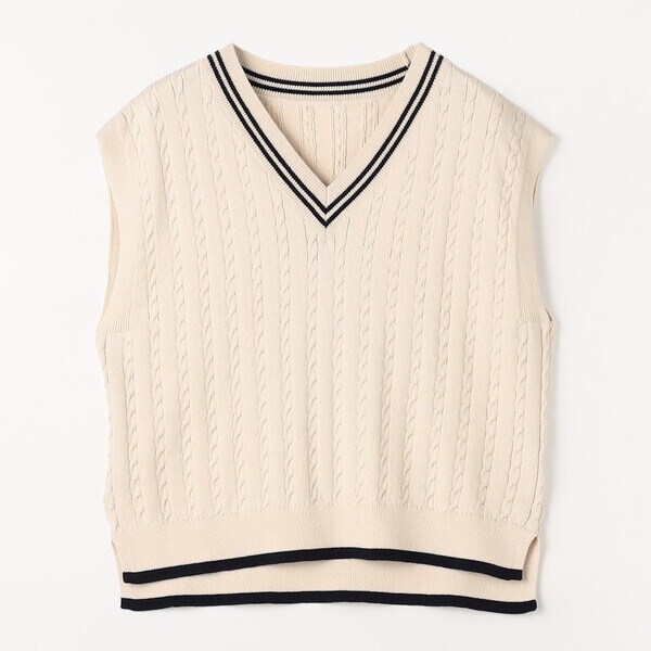 コムサワードローブ（COMME CA Wardrobe）/ケーブル編 ニットベスト_15