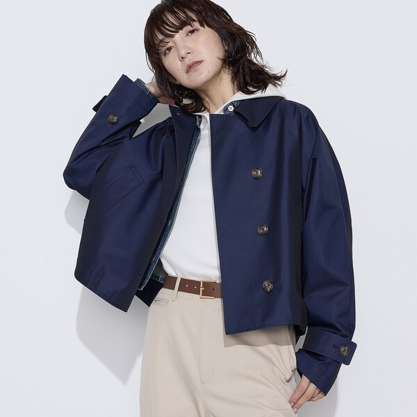 コムサワードローブ（COMME CA Wardrobe）/〔 +サイズ 〕 綿ポリエステルギャバ トレンチコート