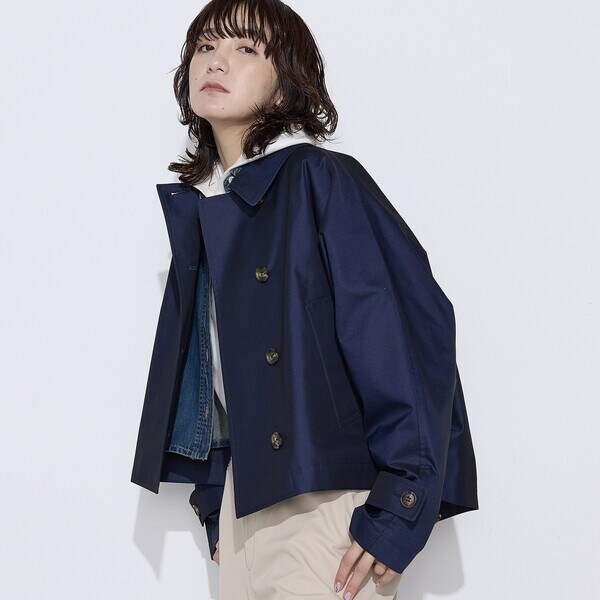 コムサワードローブ（COMME CA Wardrobe）/〔 +サイズ 〕 綿ポリエステルギャバ トレンチコート_3