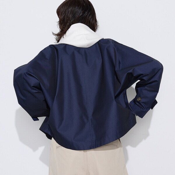 コムサワードローブ（COMME CA Wardrobe）/〔 +サイズ 〕 綿ポリエステルギャバ トレンチコート_4