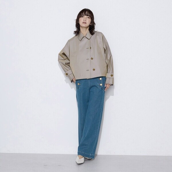 コムサワードローブ（COMME CA Wardrobe）/〔 +サイズ 〕 綿ポリエステルギャバ トレンチコート_7