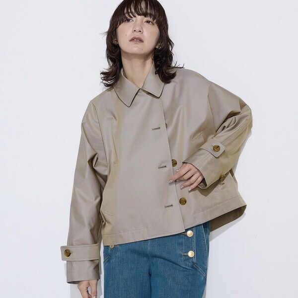 コムサワードローブ（COMME CA Wardrobe）/〔 +サイズ 〕 綿ポリエステルギャバ トレンチコート_8