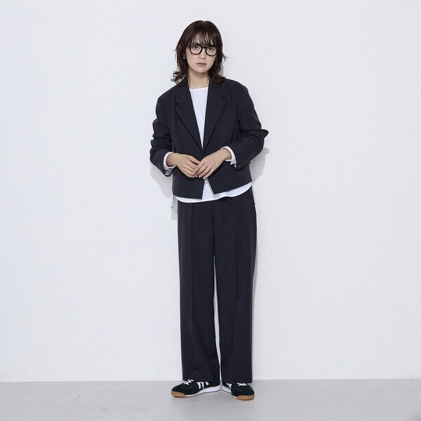コムサワードローブ（COMME CA Wardrobe）/【セットアップ対応】パウダープレーンストレッチ パンツ_6