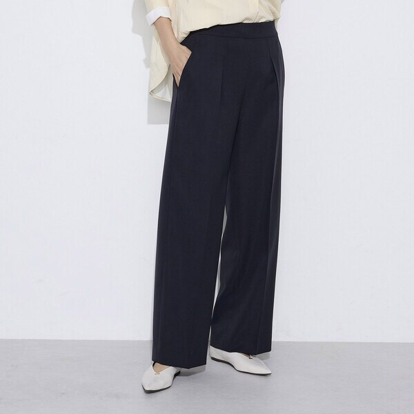 コムサワードローブ（COMME CA Wardrobe）/【セットアップ対応】パウダープレーンストレッチ パンツ_8