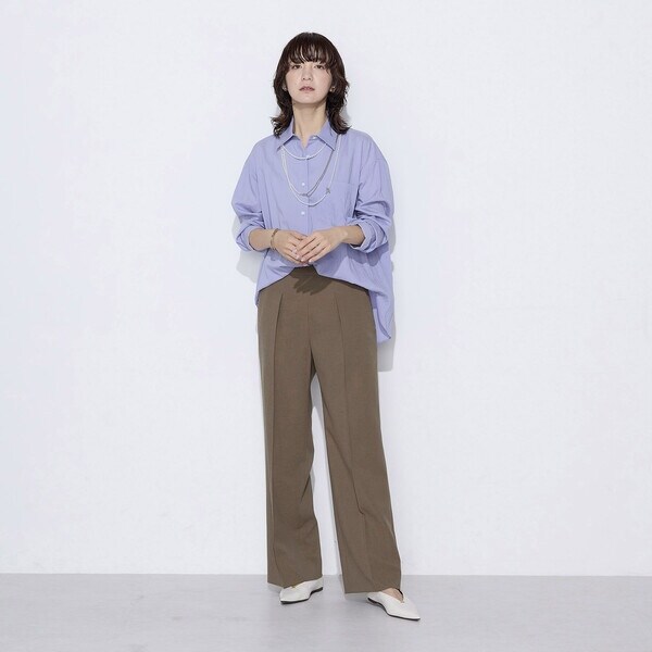 コムサワードローブ（COMME CA Wardrobe）/【セットアップ対応】パウダープレーンストレッチ パンツ_17
