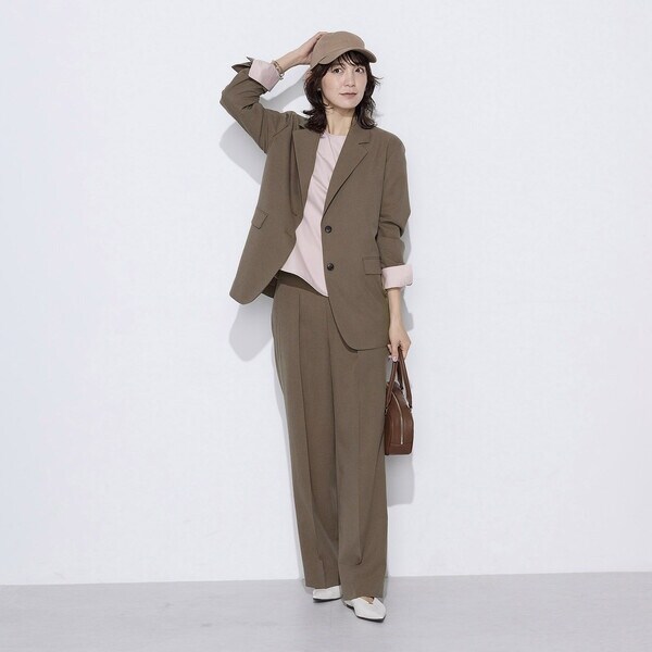 コムサワードローブ（COMME CA Wardrobe）/【セットアップ対応】パウダープレーンストレッチ パンツ_18