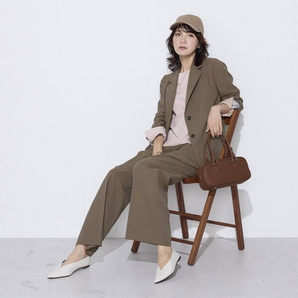 コムサワードローブ（COMME CA Wardrobe）/【セットアップ対応】パウダープレーンストレッチ パンツ_19