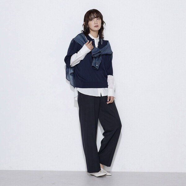 コムサワードローブ（COMME CA Wardrobe）/14G天竺編 ポロ襟ニット_14
