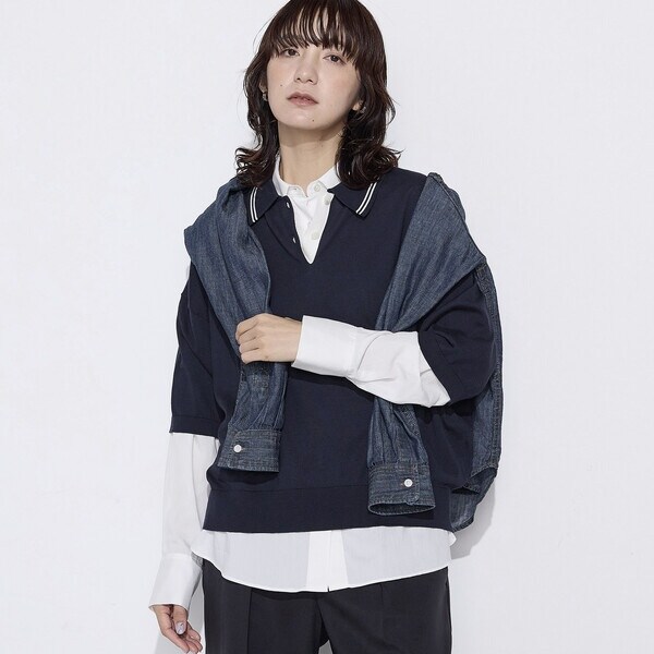 コムサワードローブ（COMME CA Wardrobe）/14G天竺編 ポロ襟ニット_15