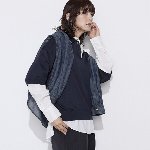 コムサワードローブ（COMME CA Wardrobe）/14G天竺編 ポロ襟ニット_17