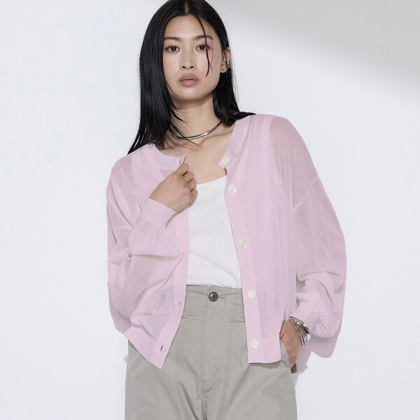 コムサワードローブ（COMME CA Wardrobe）/〔 +サイズ 〕 14G天竺編 ニットカーディガン 15,257円