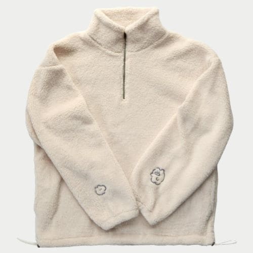 もくもくちゃん（MokMokchan）/ウサクマのモコモコハーフジップ／ネイビー（MK406）